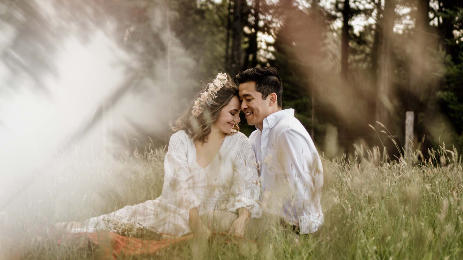 Newly married couple enjoying their wedding photography session, captured by Lov Films.